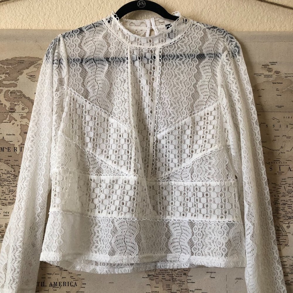 Lace White Top